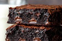 Perfectly Chewy Fudgy Homemade Brownies with Rich Cocoa