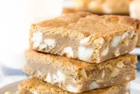 Decadent White Chocolate Macadamia Blondies