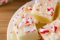 Festive White Chocolate Peppermint Fudge