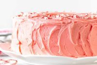 White Chocolate Peppermint Candy Cane Cake