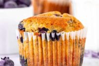 Bursting Blueberry Banana Muffins