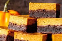 Layered Pumpkin Pie Fudgy Brownies