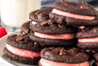 Decadent Chocolate Raspberry Sandwich Cookies