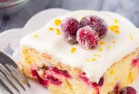 Bright Cranberry Orange Cake with Tangy Cream Cheese Frosting