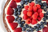 Fudge Brownie Fruit Pizza