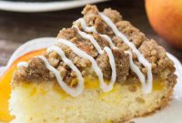 Sweet Peach Crumb Coffee Cake
