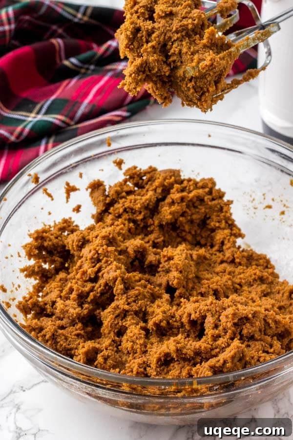 Melt-in-Your-Mouth Gingerbread Delights 5 A bowl of gingerbread cookie dough
