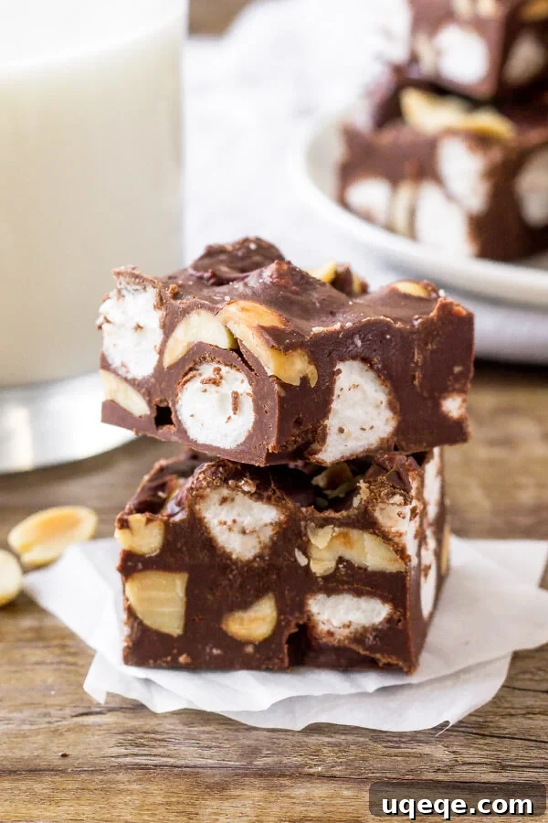 Ultimate Rocky Road Fudge 4 2 pieces of rocky road fudge