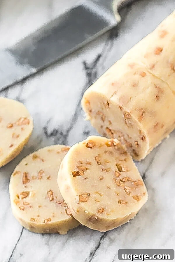 Freeze for Future Feasts: Your Ultimate Guide to Storing Cookie Dough and Baked Cookies 5 A log of slice and bag cookie dough with 3 cookies sliced.