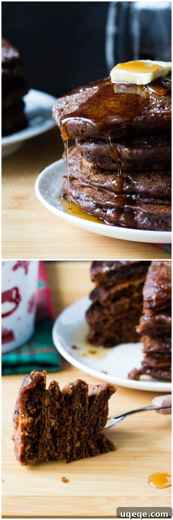 Spiced Gingerbread Flapjacks 3 Filled with spices, super fluffy & perfectly moist - these easy Gingerbread Pancakes are the ultimate breakfast for the holidays!