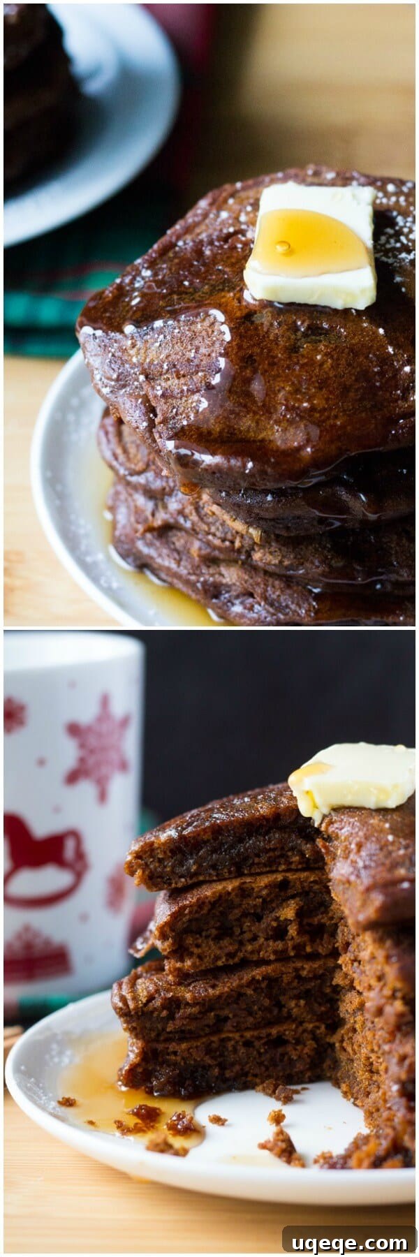 Spiced Gingerbread Flapjacks 5 Filled with spices, super fluffy & perfectly moist - these easy Gingerbread Pancakes are the ultimate breakfast for the holidays!