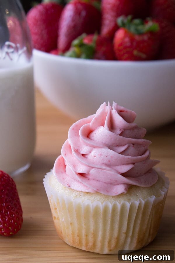 10 Memorable Recipes from 2015 11 Vanilla Cupcakes with Strawberry Buttercream. Light, fluffy, super moist vanilla cupcakes topped with creamy strawberry buttercream made from fresh berries. These are cupcake perfection!