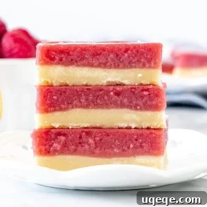 Stack of 3 lemon raspberry bars