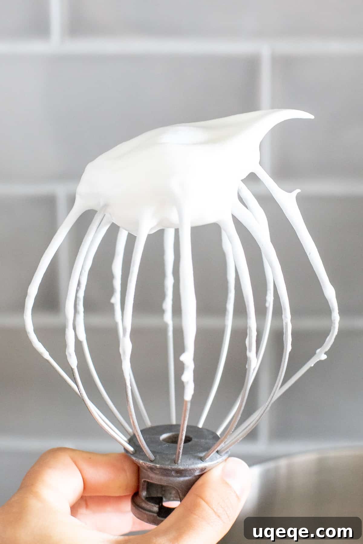 Holiday Eggnog Bundt Cake: Incredibly Moist, Tender, and Festive 3 Whisk attachment of electric mixer with perfectly whipped egg whites