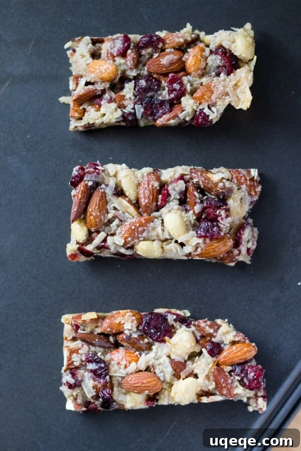 My favorite homemade snack bars. Grain free, no refined sugars & vegan - these Cranberry Almond Snack Bars are super chewy & completely addictive.