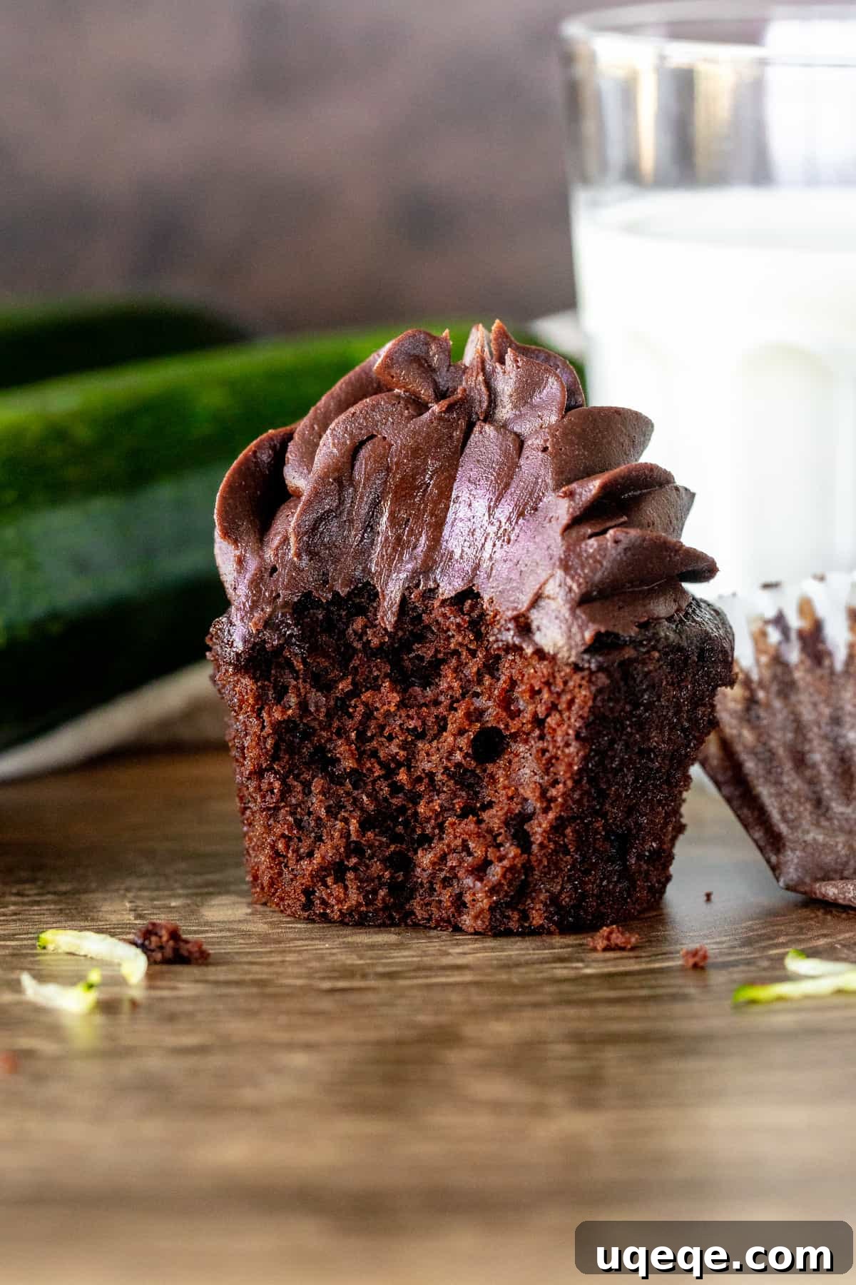 Decadent Chocolate Zucchini Cupcakes 7 Chocolate zucchini cupcake with chocolate frosting