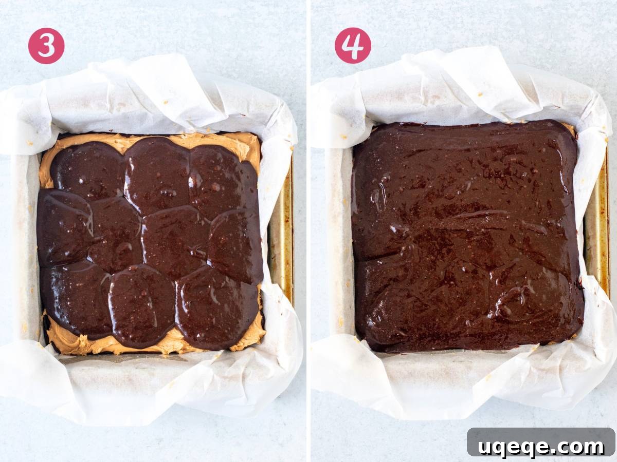 Peanut Butter Fudge Brownie Bombs 8 2 steps of how to assemble peanut butter stuffed brownies