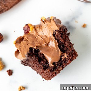 Nutella stuffed cupcake, with bite taken out