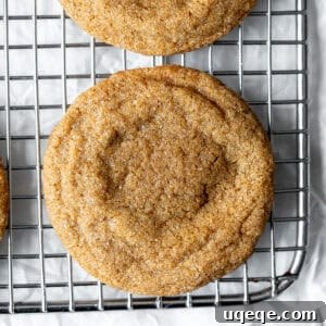 Brown sugar cookies on cooling rack