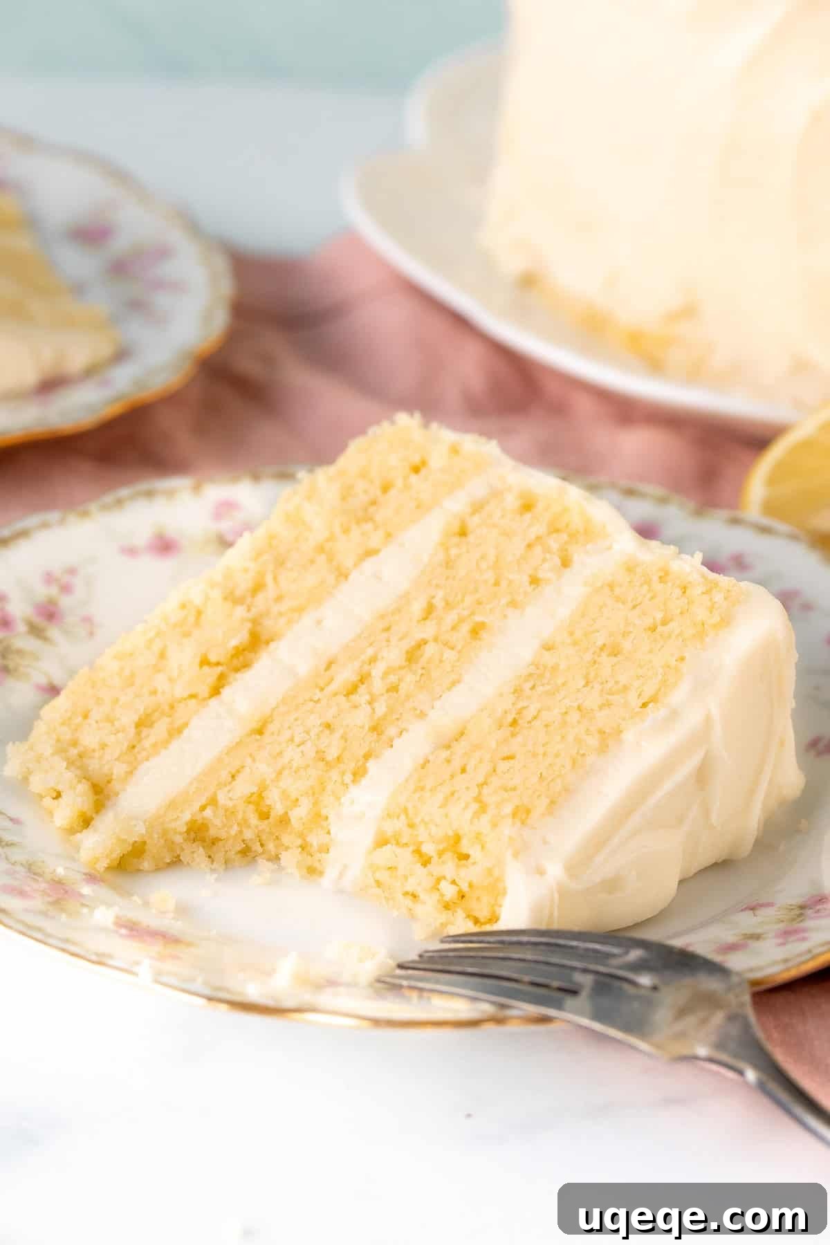 Golden Lemon Delight 8 Beautifully decorated lemon layer cake, perfect for any celebration