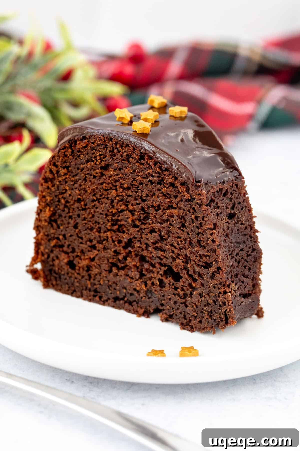 Spiced Chocolate Gingerbread Dream 4 Slice of gingerbread chocolate cake