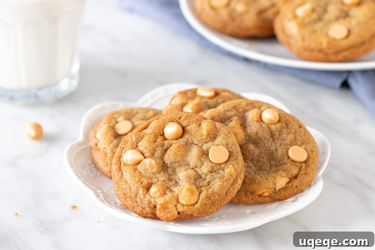 Golden Butterscotch Delights 3 Small plate of cookies with glass of milk