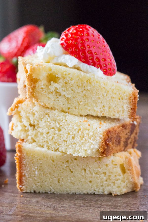 Velvet Vanilla Pound Cake 3 Seriously tender, deliciously buttery, perfectly moist Vanilla Pound Cake. Serve it with fresh fruit and whipped cream for dessert, or have a slice with your morning coffee. Learn the secrets to making this classic cake.