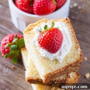 Seriously tender, deliciously buttery, perfectly moist Vanilla Pound Cake. Serve it with fresh fruit and whipped cream for dessert, or have a slice with your morning coffee. Learn the secrets to making this classic cake.
