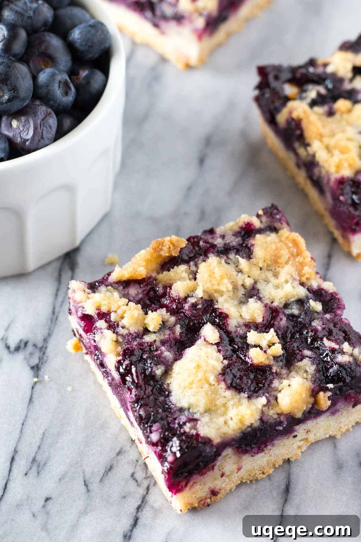 Recipes That Defined 2016 11 A buttery shortbread-like base, juicy blueberry filling & crumbly crumble topping - these Blueberry Crumble Bars are so easy & delicious!