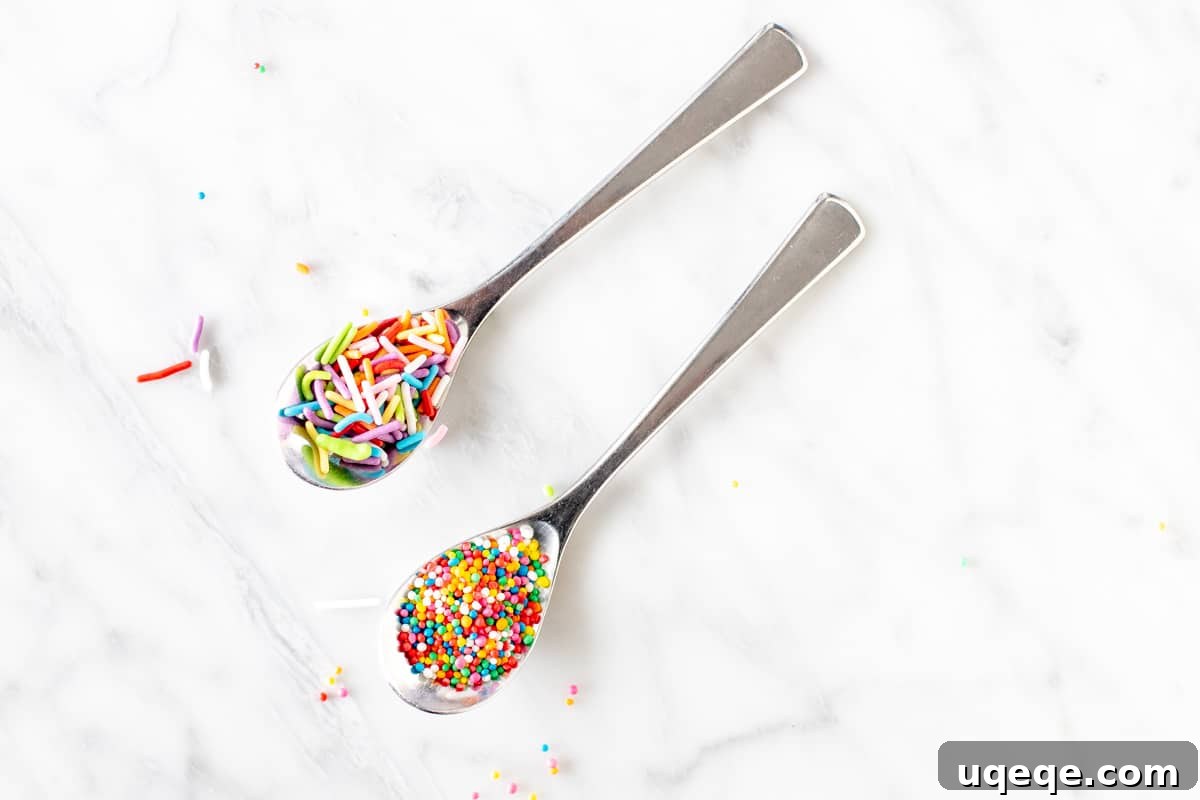 2 spoons of sprinkles