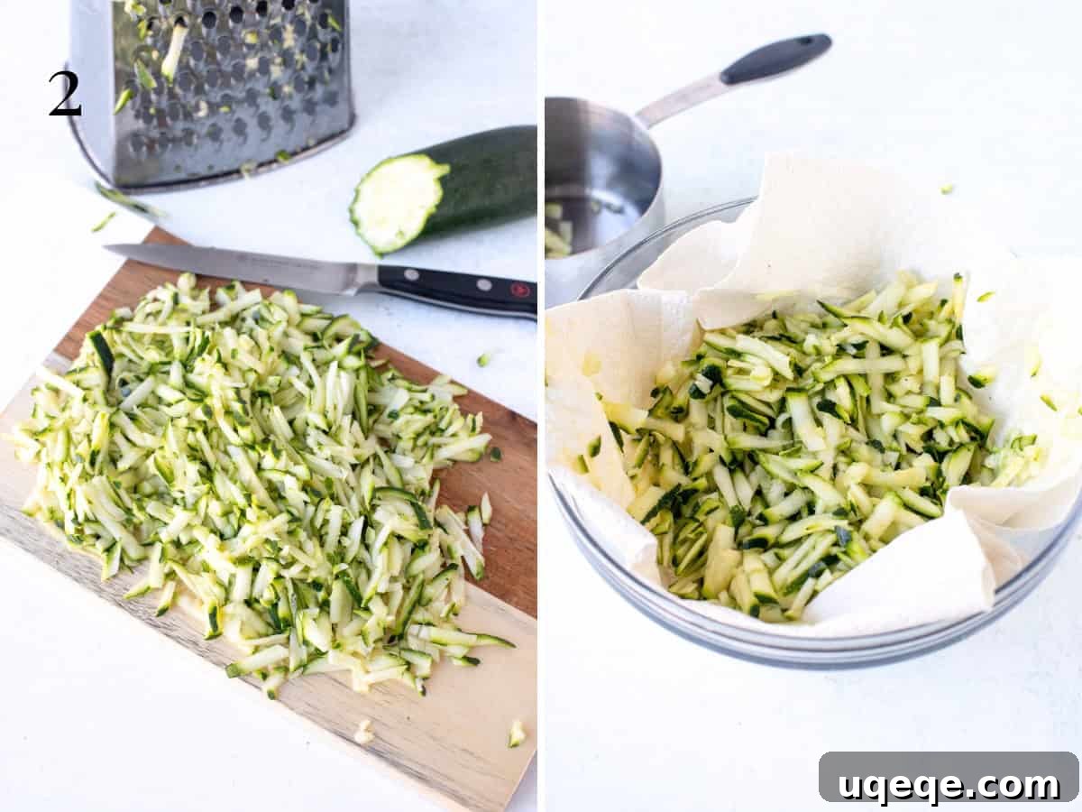 Chocolate Zucchini Delight 4 Grated zucchini ready for chocolate cake batter