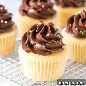 Yellow cupcakes on a cooling rack
