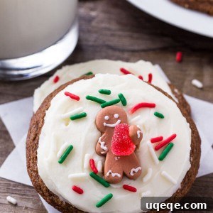 Easy Gingerbread Cookies with Cream Cheese Frosting - a delicious holiday treat.