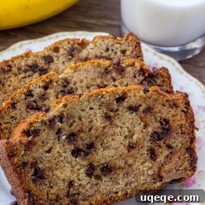 Chocolate Chip Banana Bread - flavorful, extra moist banana bread recipe