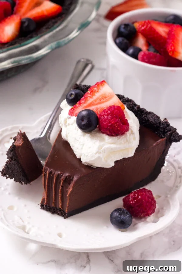 Chocolate cream pie is an easy, no-bake recipe that's decadent, rich, and completely delicious.