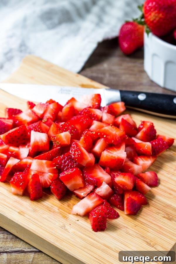 Use fresh or frozen berries to make these strawberry pancakes extra fluffy and delicious.