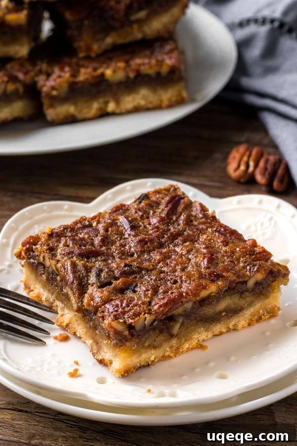 Decadent Pecan Pie Squares 5 Pecan pie bars are even easier than making classic pecan pie and just as delicious.