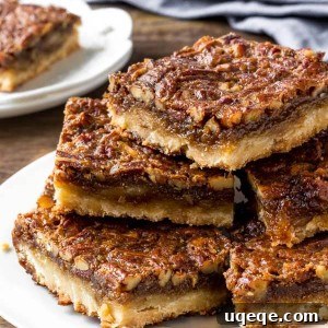 Decadent Pecan Pie Squares 6 Easy pecan pie bars have a buttery crust, butterscotch flavor & tons of chopped pecans.