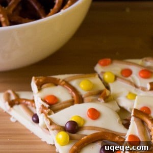 Halloween Peanut Butter Pretzel Crunch 5 Salty & Sweet Halloween Peanut Butter Pretzel Bark, a completely addictive and easy recipe.