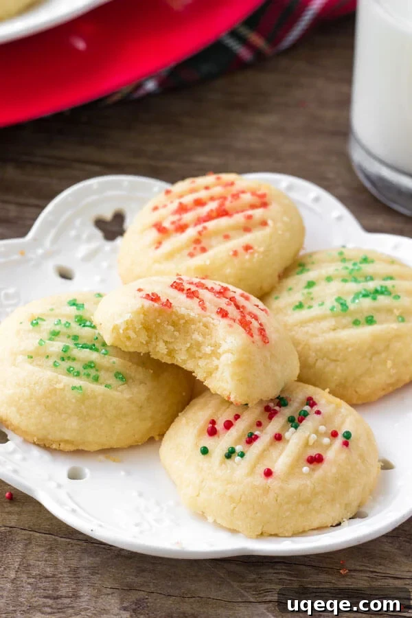 Soft, delicate, and melt-in-your-mouth whipped shortbread cookies, a perfect treat.