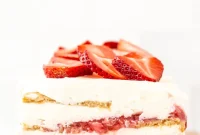 No-Bake Strawberry Icebox Cake Recipe with Whipped Cream
