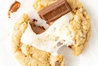 Gooey S’mores Cookies with Chocolate & Toasted Marshmallow