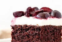 Black Forest Sheet Cake Recipe with Chocolate and Cherries